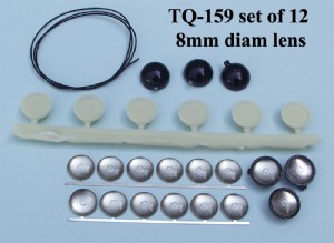 KFS 1/24 探照燈 圓形 8mm 12入 (TQ1